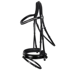 Schockemohle Madrid Classic Line Bridle Black-Patent-Silver