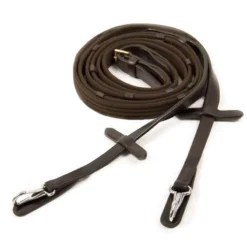 Schockemohle Neo Web Reins With Clip Brown-Silver