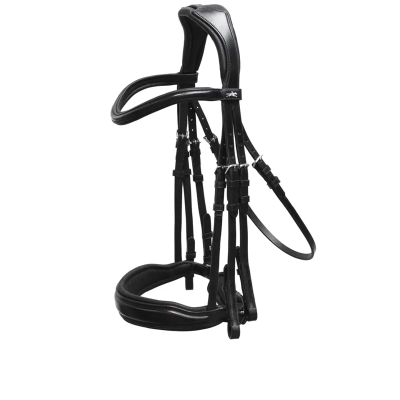Schockemohle Milan Double Bridle Black-Silver