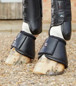 Premier Equine Carbon Wrap Over Reach Boots Black