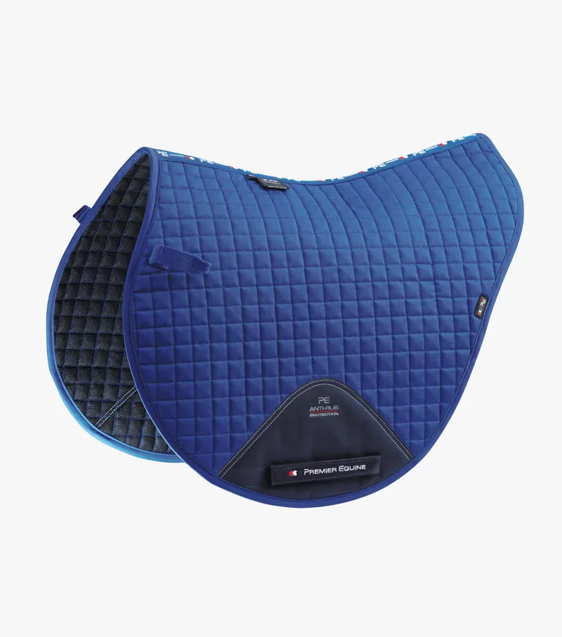 Premier Equine Close Contact Cotton Cross Country Saddle Pad Royal Blue