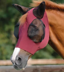 Premier Equine Comfort Tech Lycra Fly Mask Wine