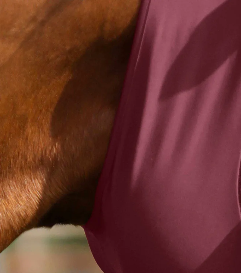 Premier Equine Comfort Tech Xtra Lycra Fly Mask Wine - Image 3