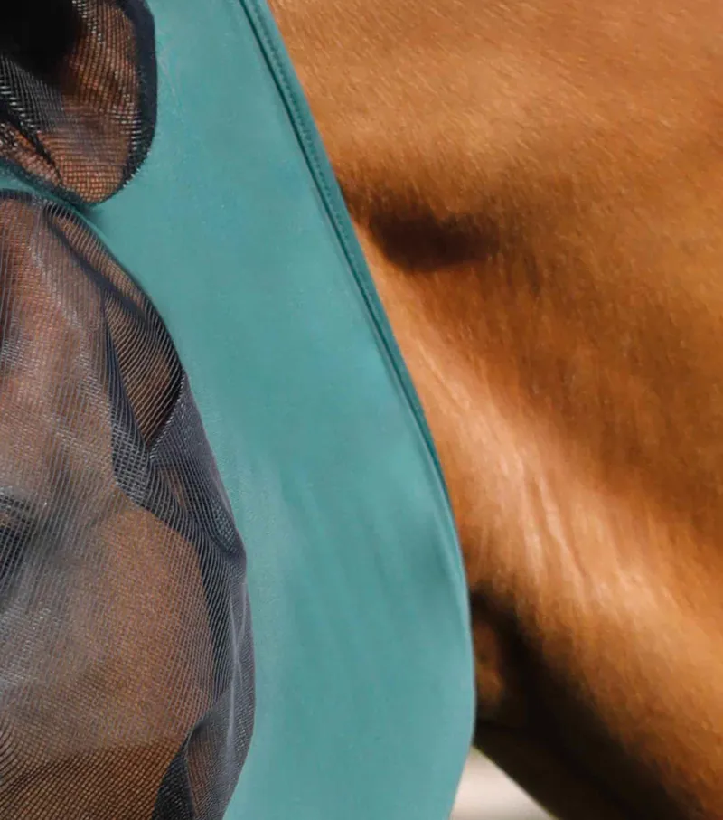 Premier Equine Comfort Tech Xtra Lycra Fly Mask Green - Image 3