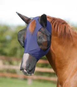 Premier Equine Comfort Tech Xtra Lycra Fly Mask Navy