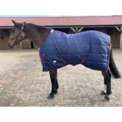JHL Essential Mediumweight Stable Rug In Navy/Burgundy