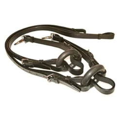 JHL Leather Side Reins In Brown