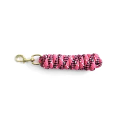 KM Elite Cotton 7ft Double Braided Leadrope In Raspberry