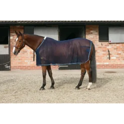 Mark Todd Mesh Cooler Rug In Navy/Silver