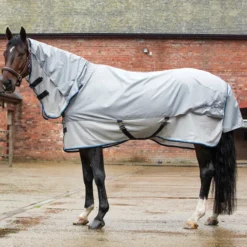 Mark Todd Showerproof Combo Fly Rug In Grey/Silver