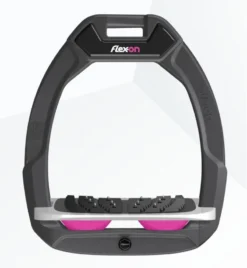 Flex-On Safe-On Stirrups - Dark Grey IUG Grey/Pink