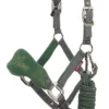 LeMieux Vogue Fleece Headcollar With Rope Hunter Green