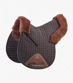Premier Equine Merino Wool Saddle Pad - GP Numnah Brown/Brown Wool