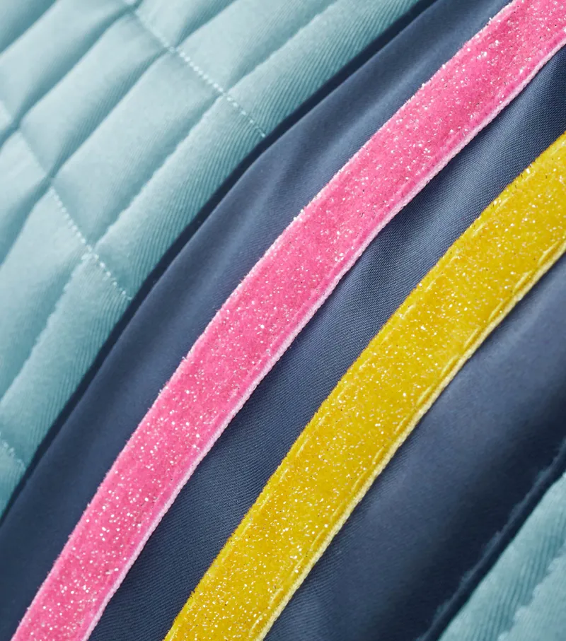Premier Equine My Pony Jack Cotton GP/Jump Glitter Saddle Pad Turquoise - Image 3