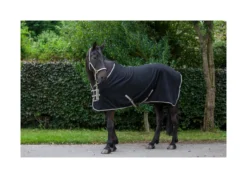 Cameo Fleece Rug - Black-Gold