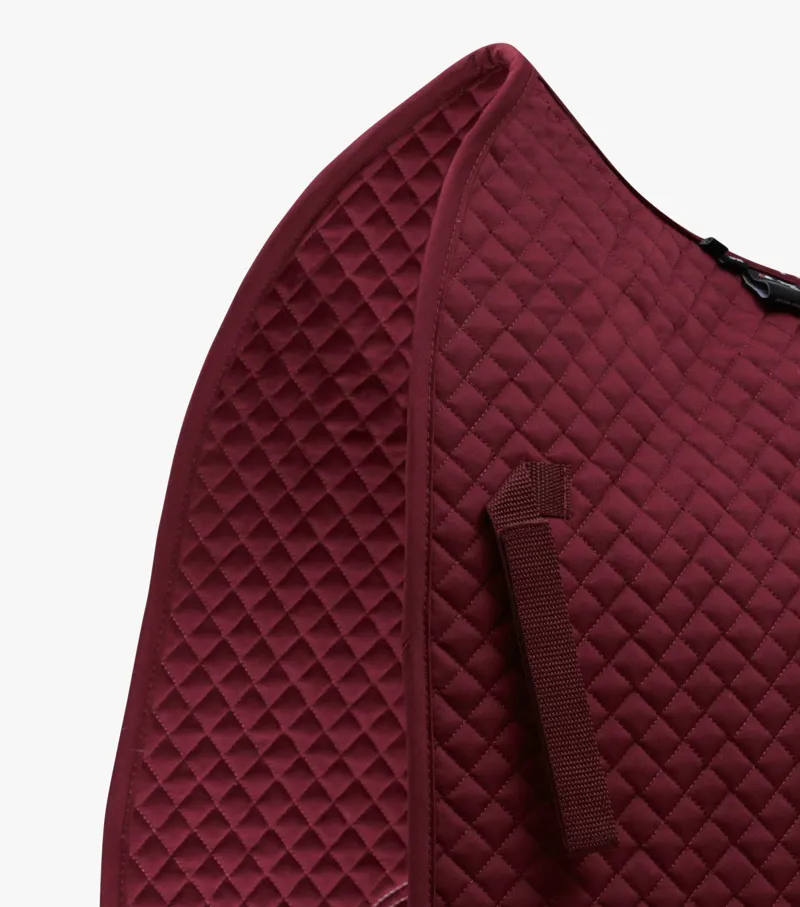Premier Equine Plain Cotton Saddle Pad - Dressage Square Burgundy - Image 3