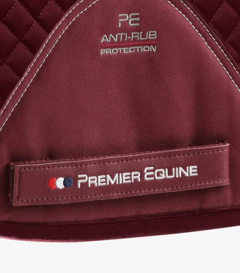 Premier Equine Plain Cotton Saddle Pad - Dressage Square Burgundy - Image 5