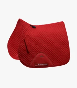 Premier Equine Plain Cotton GP Jump Saddle Pad Red