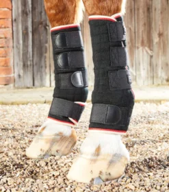 Premier Equine Quick Dry Horse Leg Wraps Black