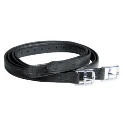 Schockemohle Chantilly Stirrup Leathers Black-Black-Silver