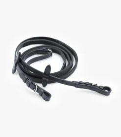 Premier Equine Stefano Rubber Reins Black