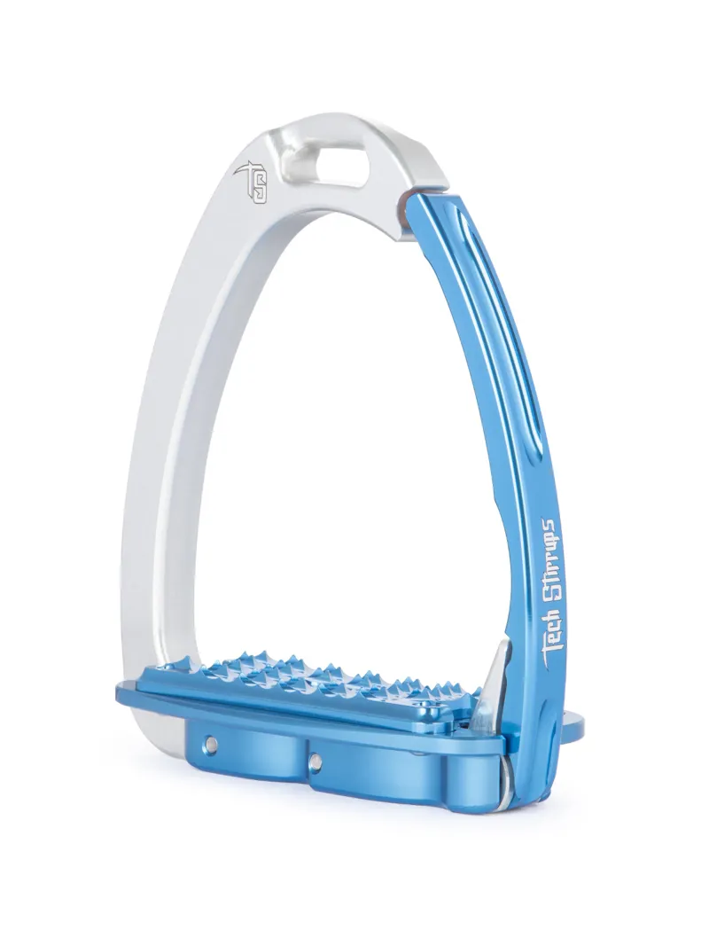 Tech Stirrups Venice Sloped Evo - Silver/Blue