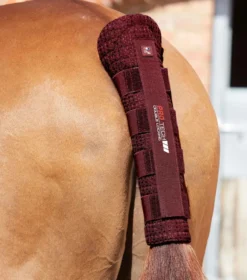 Premier Equine Waffle Quilted Double Locking Tail Guard Burgundy