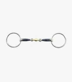 Premier Equine Blue Sweet Iron Loose Ring Snaffle With Brass Alloy Lozenge