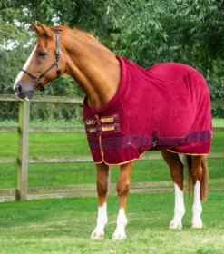 Premier Equine Buster Fleece Cooler Rug - Continental Edition Burgundy