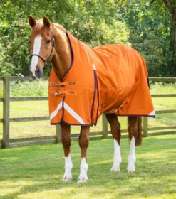 Premier Equine Buster Hardy 200g Half Neck Turnout Rug Orange