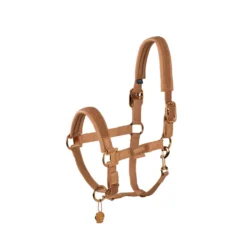 Eskadron Platinum Double Pin Plait Headcollar - Cognac