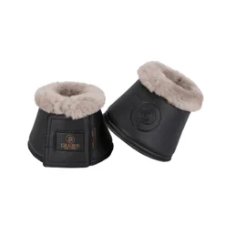 Eskadron Platinum Faux Leather Faux Fur Bell Overreach Boots - Black