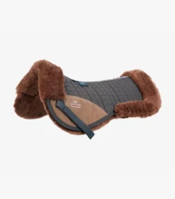 Premier Equine Merino Wool Half Pad - Brown/Brown Wool